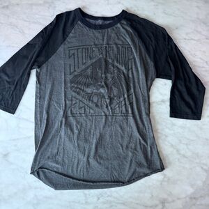 Stone Brewery Black & Gray Raglan Baseball Tee - Women’s size M